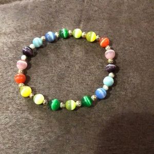 Multi colored beaded bracelet